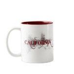 Bleeding Grunge California Mug Red