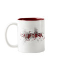 Bleeding Grunge California Mug Red