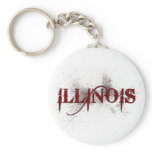 Bleeding Grunge Illinois Keychain