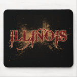 Bleeding Grunge Illinois Mousepad Dark