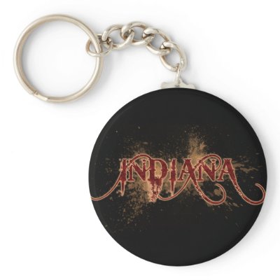 Bleeding Grunge Indiana Keychain Dark by MugUSA