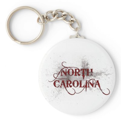 Bleeding Grunge North Carolina Keychain by MugUSA