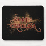 Bleeding Grunge North Carolina Mousepad Dark