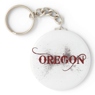 Bleeding Grunge Oregon Keychain by MugUSA