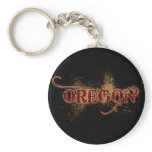 Bleeding Grunge Oregon Keychain Dark