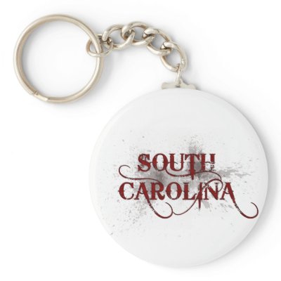 Bleeding Grunge South Carolina Keychain by MugUSA
