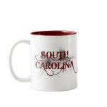 Bleeding Grunge South Carolina Mug Red