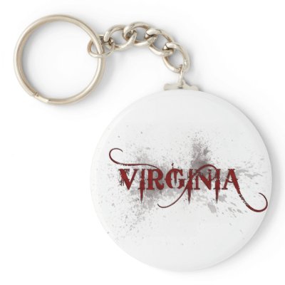 Bleeding Grunge Virginia Keychain by MugUSA