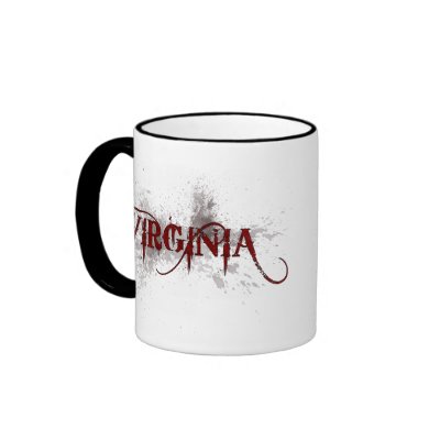 Bleeding Grunge Virginia Mug by MugUSA