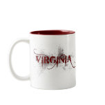 Bleeding Grunge Virginia Mug Red