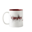 Bleeding Grunge Virginia Mug Red