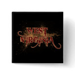 Bleeding Grunge West Virginia Button Dark