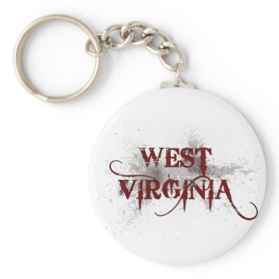 Bleeding Grunge West Virginia Keychain by MugUSA
