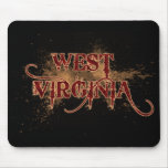 Bleeding Grunge West Virginia Mousepad Dark