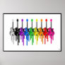 Bleeding Guitars Poster Print