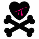 Bleeding Heart and Crossbones photo sculptures