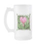 Bleeding Heart Blossom Frosted Beer Mug