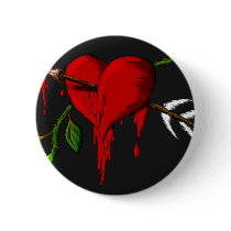 Bleeding Heart Pinback Button
