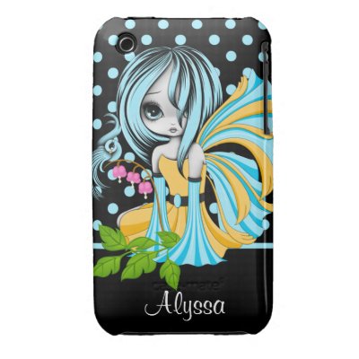 Bleeding Heart Fae Blue-Or iPhone 3G/3GS Case-Mate Iphone 3 Cases by AndreasiPhoneCases