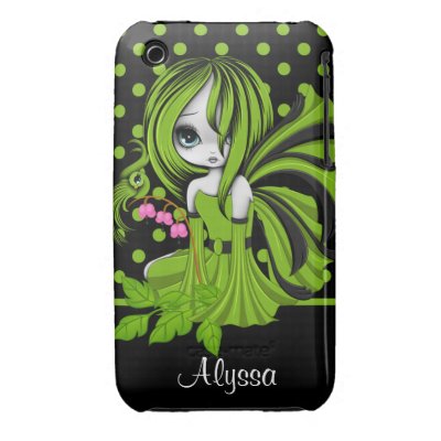 Bleeding Heart Fae Green iPhone 3G/3GS Case-Mate Iphone 3 Case-mate Cases by AndreasiPhoneCases