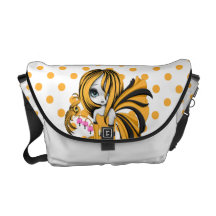 Bleeding Heart Fae Messenger Bag-Orange