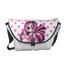 Bleeding Heart Fae Messenger Bag-Pink