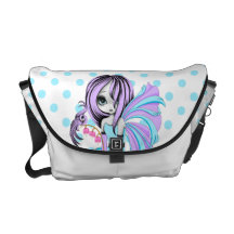 Bleeding Heart Fae Messenger Bag-Purple-Blue