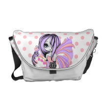 Bleeding Heart Fae Messenger Bag-Purple-Pink