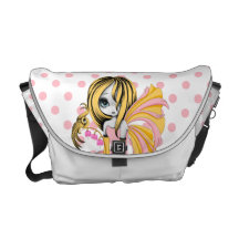 Bleeding Heart Fae Messenger Bag-Yellow-Orange-Pin