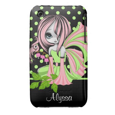 Bleeding Heart Fae Pink-Gr iPhone 3G/3GS Case-Mate Iphone 3 Case-mate Cases by AndreasiPhoneCases