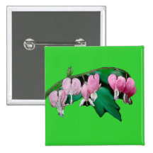 Bleeding Heart Flowers Pin