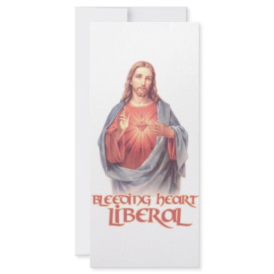Bleeding Heart Liberal Jesus Rack Card Design by spyderfyngers