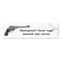 Bleeding-heart liberal vegan democrat who carries