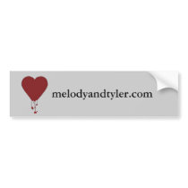 Bleeding Heart, melodyandtyler.com Bumper Sticker