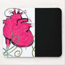 Bleeding heart mouse pad