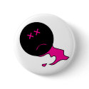 Bleeding Pink Dead Smiley buttons