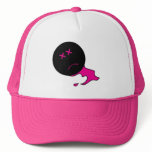 Bleeding Pink Dead Smiley Mesh Hats