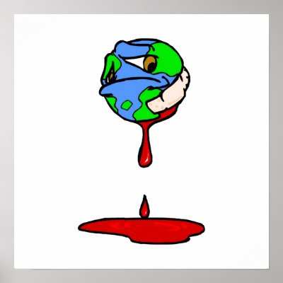 bleeding planet print by shopaholicchick