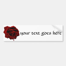 Bleeding Rose Bumper Stickers