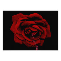 Bleeding Rose Invites