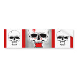 Bleeding Skull Bumper Sticker