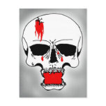 Bleeding Skull Post Card