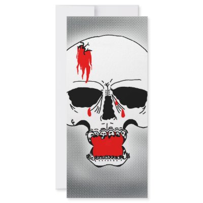 Bleeding Skull Rack Cards by TriumphantArt