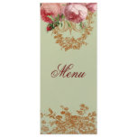 Blenheim Rose- Elegant Sage Green Menu Personalized Invitations