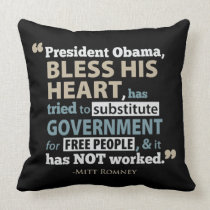 Bless His Heart Obama Has Not Worked Pillow pillows