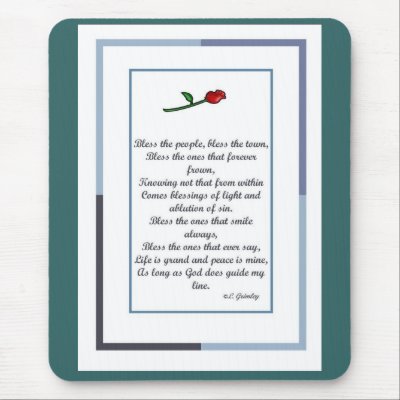 Bless the People, Bless the Town Mouse Mat by Lessandra