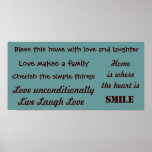 Bless this home with love and laughter, Love ma... posters