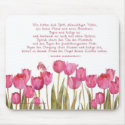 "Bless this house" in German, tulips and butterfly mousepads
