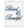 Blessed and Beautiful card - blank inside