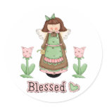 Blessed Angel 3 Round Sticker